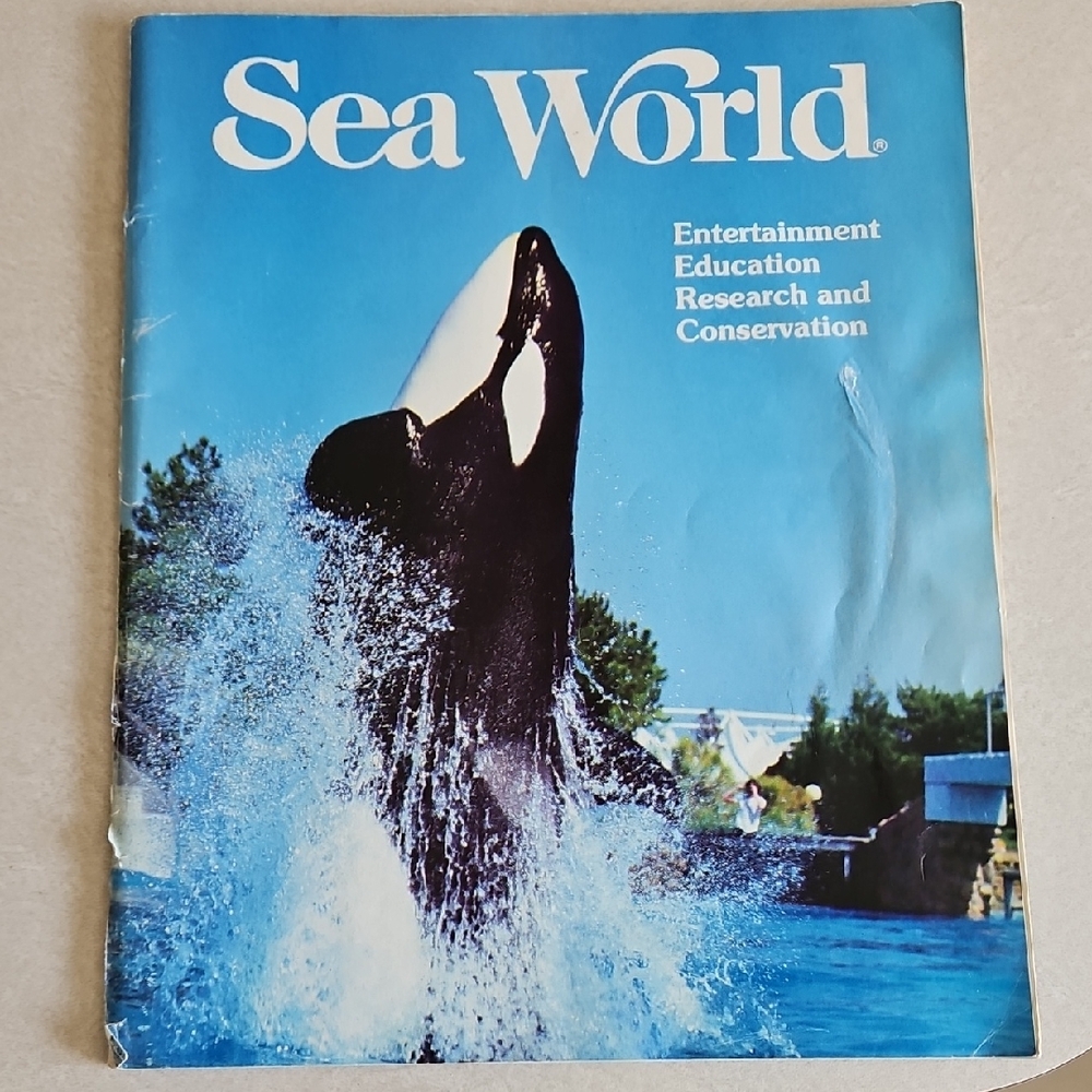SeaWorld Brochure with Orca Design